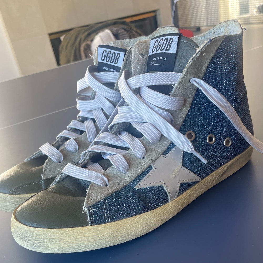 Golden Goose High Top Printed Sneakers
